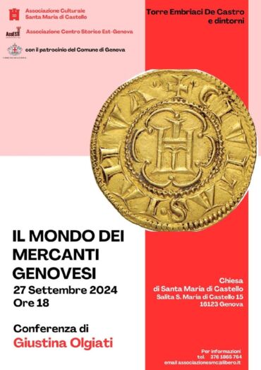 Conferenza a Santa Maria di Castello : Giustina Olgiati – “Il mondo dei mercanti genovesi”